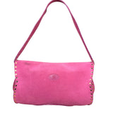 Celine Vintage Pink Suede Poulbot Shoulder Bag