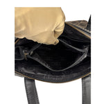 Chanel Vintage Black Leather Wild Stitch Bowler Handbag 2001