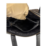 Chanel Vintage Black Leather Wild Stitch Bowler Handbag 2001