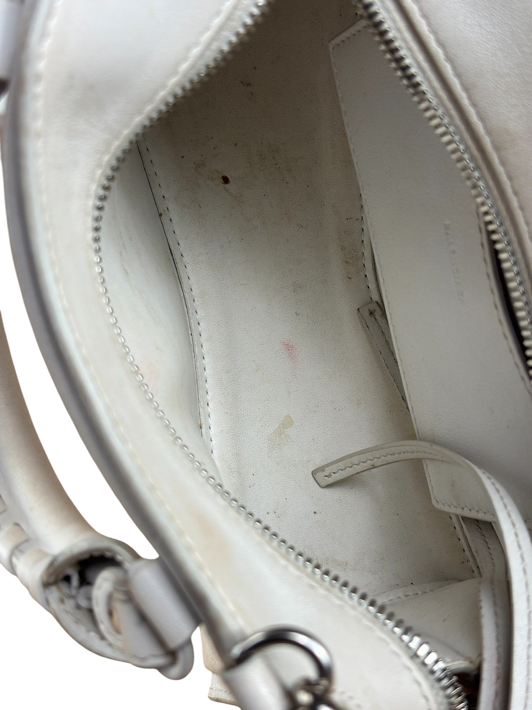 Balenciaga White Leather Neo Classic Le City Two-Way Bag