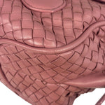 Bottega Veneta Purple Leather Rialto Intrecciato Shoulder Bag