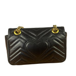 Gucci Black Leather Marmont Shoulder Bag