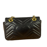 Gucci Black Leather Marmont Shoulder Bag