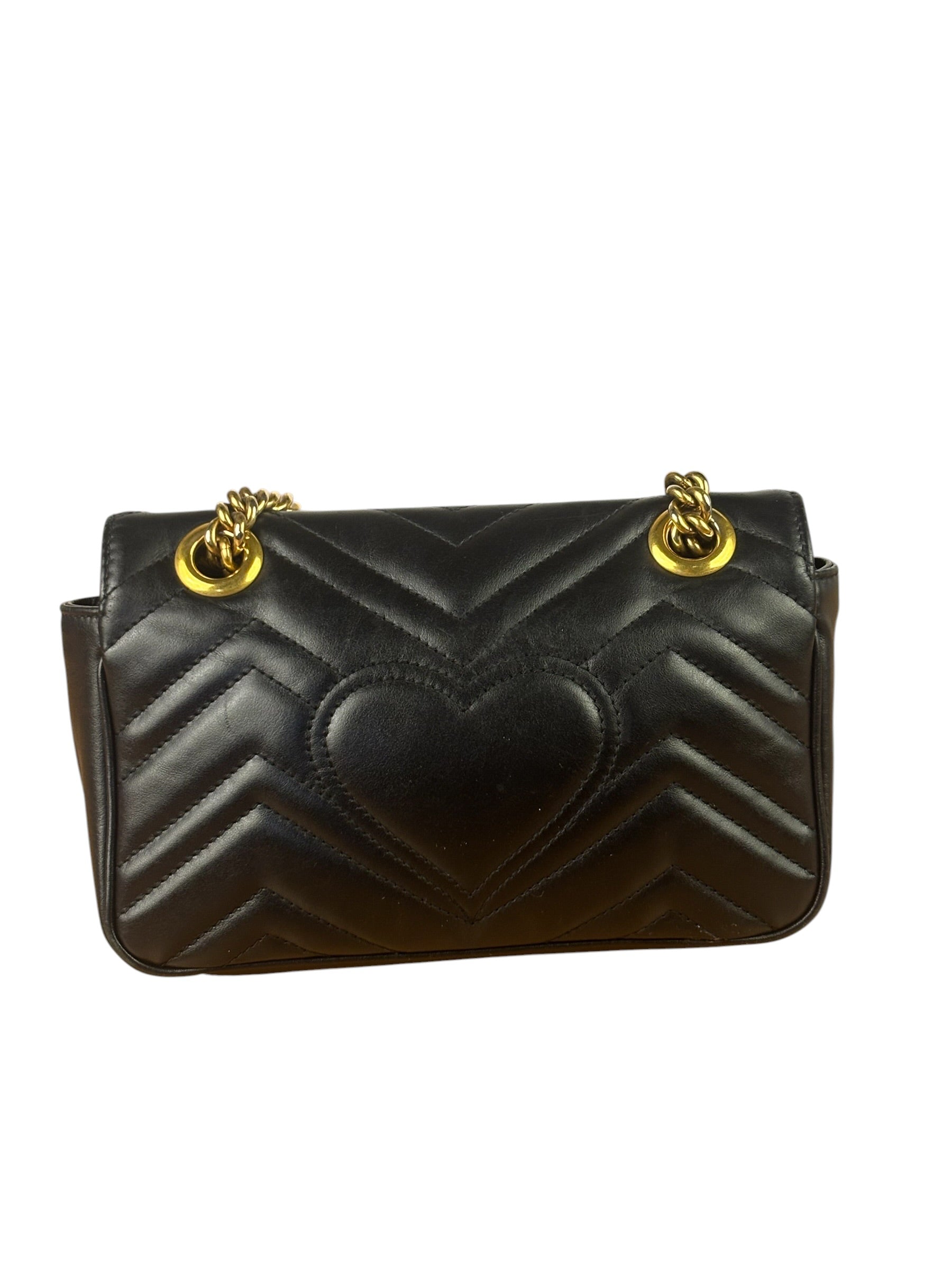 Gucci Black Leather Marmont Shoulder Bag