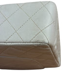 Chanel CC White Quilted Double Flap Bag 1988