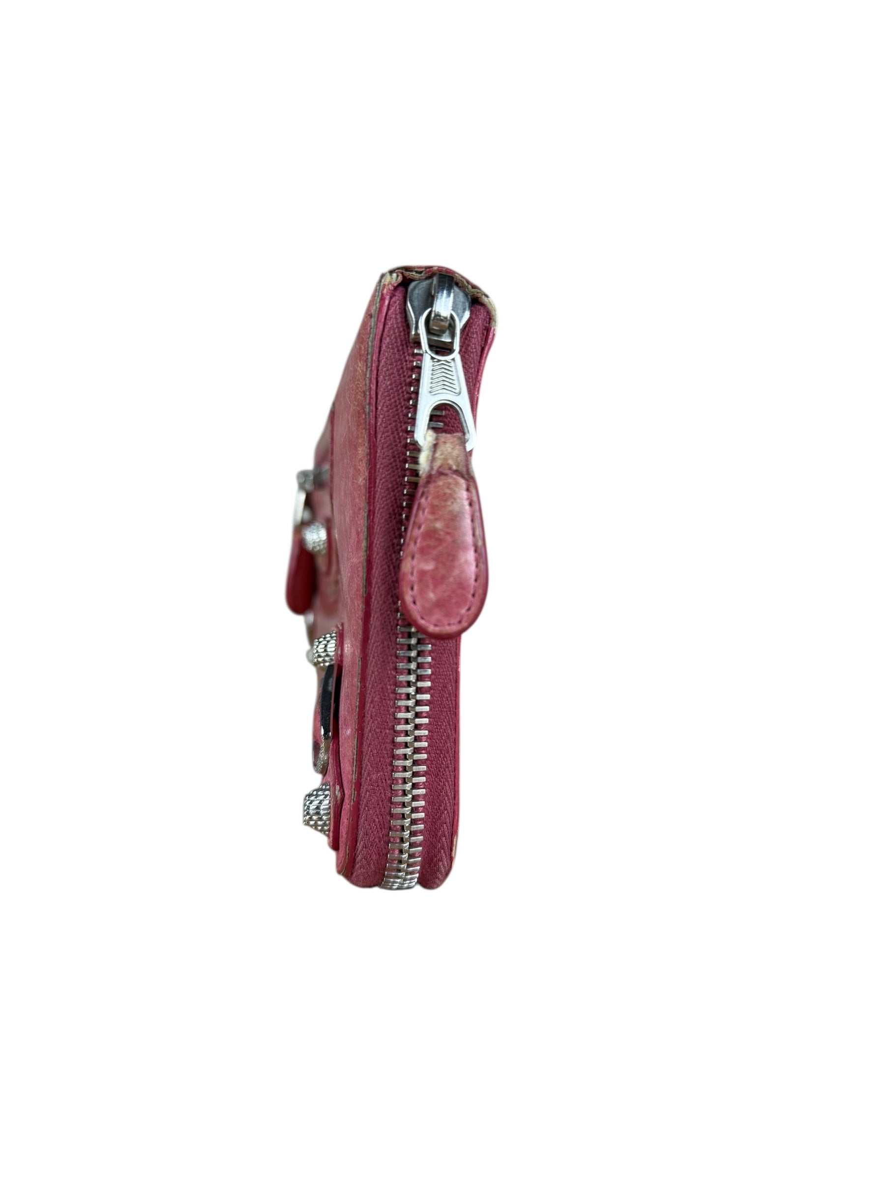 Balenciaga Vintage Pink Le Agneau Long Wallet