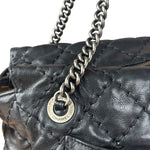 Chanel Black Leather Paris Moscow Flap/Chain Shoulder Bag 2005
