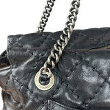 Chanel Black Leather Paris Moscow Flap/Chain Shoulder Bag 2005