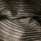 Prada Vintage Black Nylon Zip Shoulder Bag