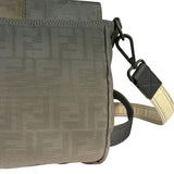Fendi Vintage Grey Nylon Mamma Baguette Messenger Bag