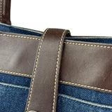 Chanel Denim CC Leather Lined Tote Bag 2001