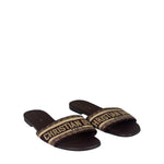 Christian Dior Paris Burgundy Slide Sandals