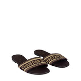 Christian Dior Paris Burgundy Slide Sandals