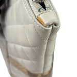 Chanel White Calfskin Quilted Python-Embossed Ligne Cambon Flat Tote Bag 2004