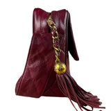 Chanel Vintage Burgundy Quilted Leather CC Camera Bag