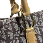 Christian Dior Brown Leather Trim Canvas Trotter Tote