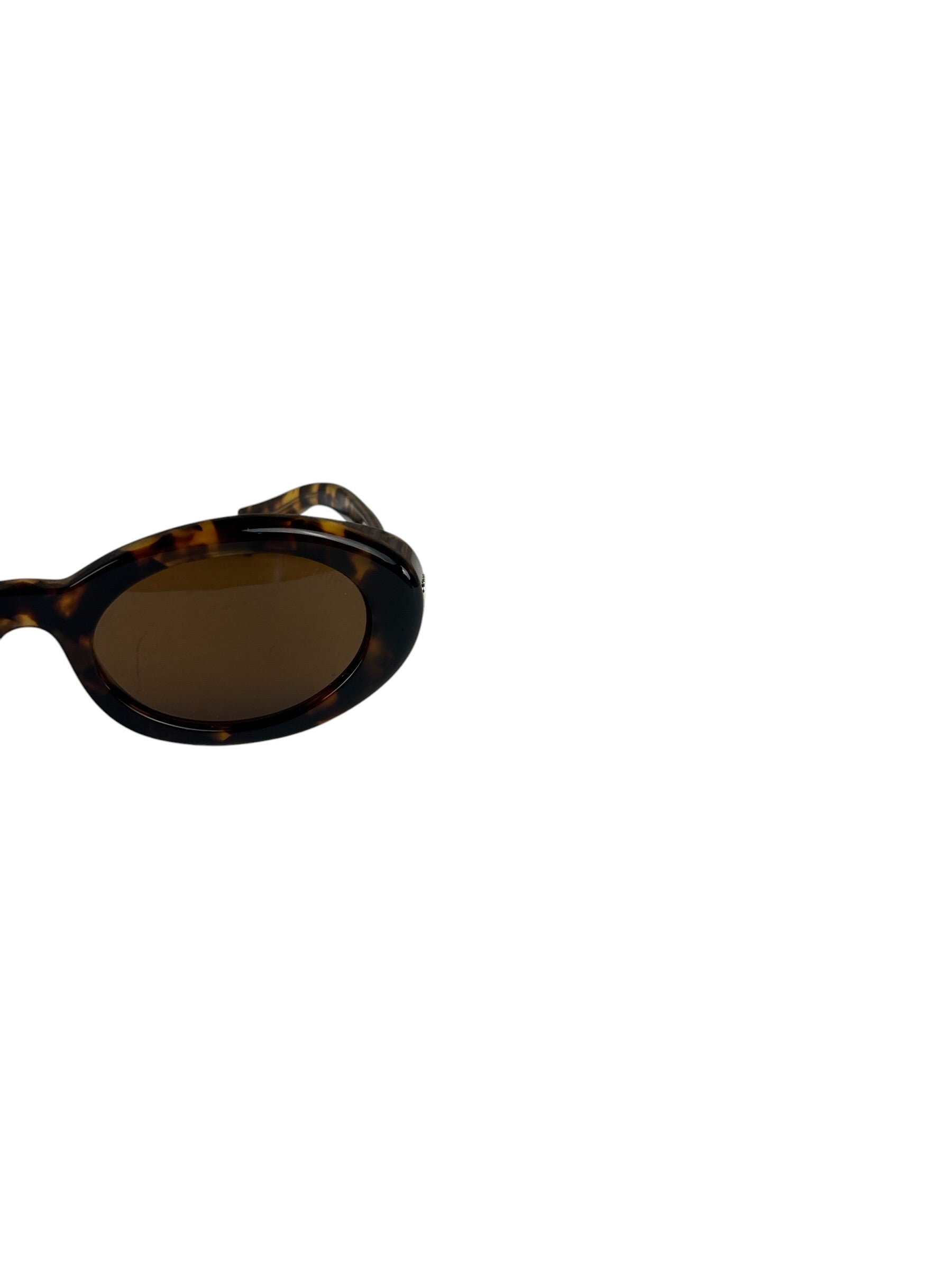 Miu Miu Tortoiseshell Oval Sunglasses SMU B09