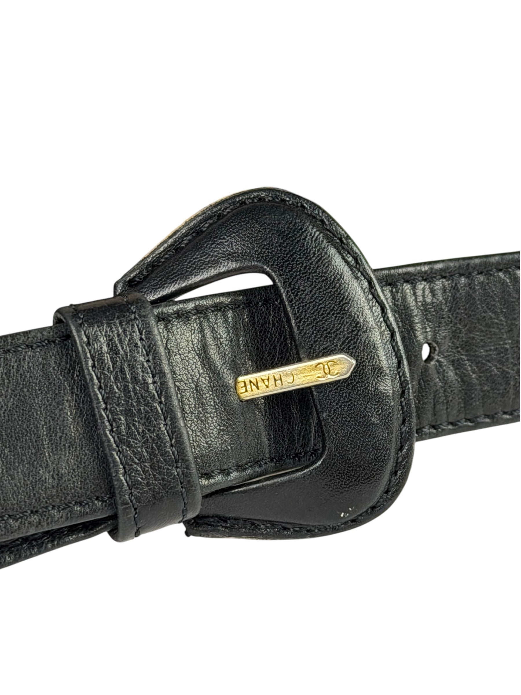 Chanel Black Patent Leather Belt Bag 1995