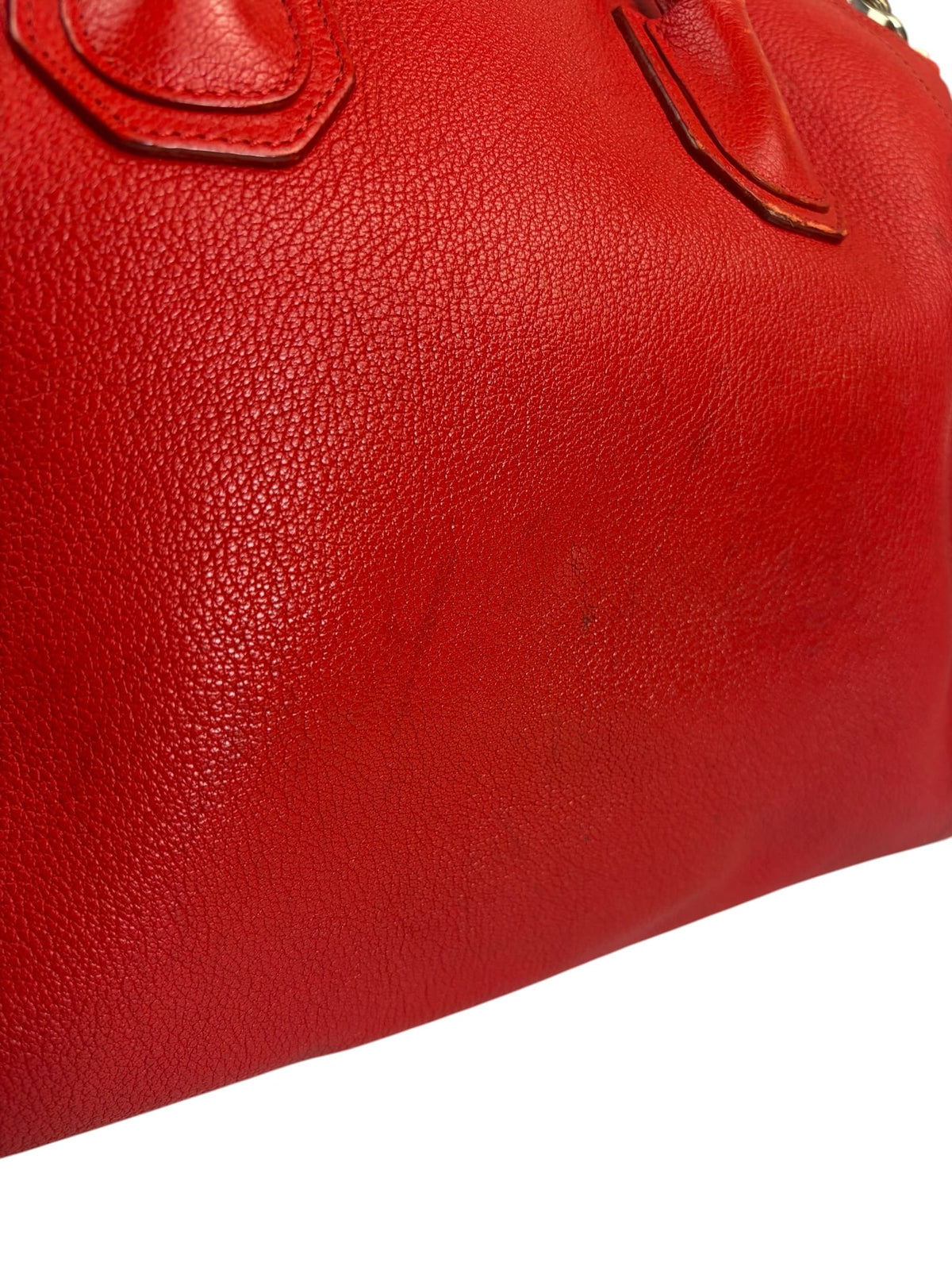 Givenchy Red Glazed Leather Medium Antigona Two-Way Bag