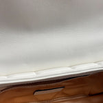 Gucci White Quilted Metelasse Leather Horsebit Chain Shoulder Bag