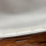 Gucci White Quilted Metelasse Leather Horsebit Chain Shoulder Bag