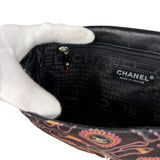 Chanel Lipstick Black Satin Single Flap Bag 2005