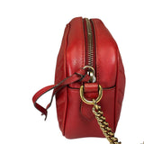 Gucci Red Leather Marmont Small Camera Bag