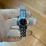 Gucci Stainless Steel Link Black Roman Numeral Dial