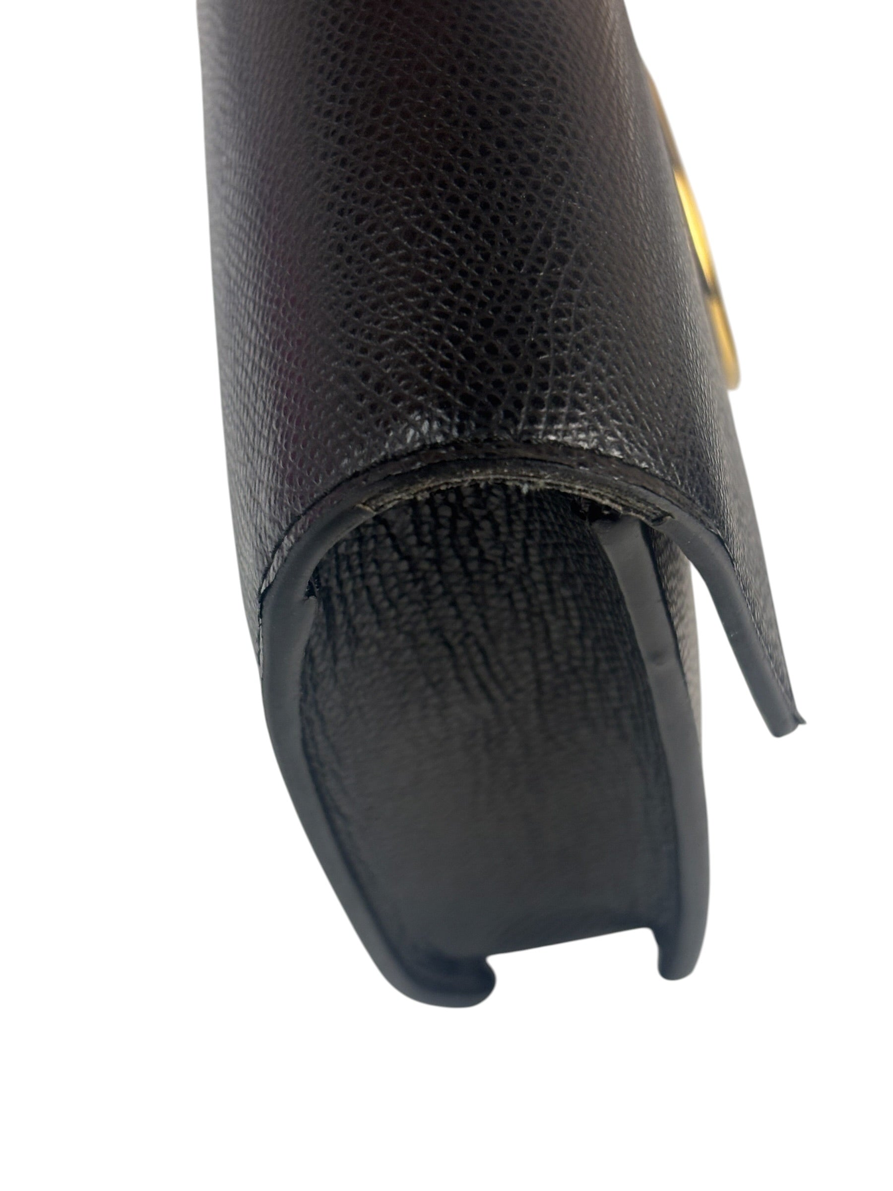 Fendi Black Leather F Envelope Wallet On Replacement Chain
