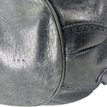 Balenciaga Grey Lambskin Giant Brogues Pompom Two-Way Bag