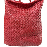 Bottega Veneta Red Intrecciato Montaigne Bag