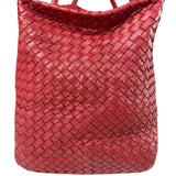 Bottega Veneta Red Intrecciato Montaigne Bag