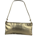 Salvatore Ferragamo Metallic Gold Gancini Shoulder Bag