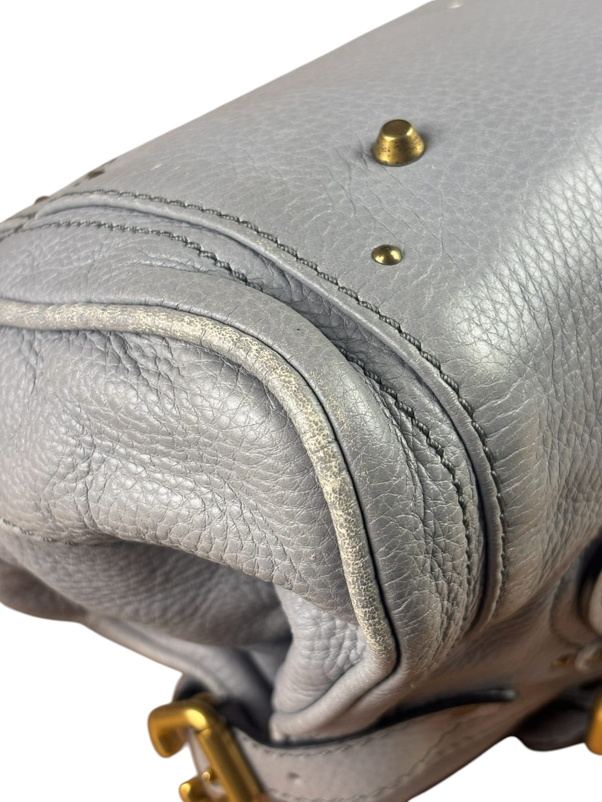 Chloe Grey Leather Paddington Handbag