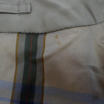 Burberry Vintage Khaki Plaid Lined Mid-Length Coat