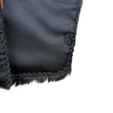 Vintage Black Fur Shawl