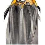 Coach Black Leather Trim Copper Carryall Two-Way Bag