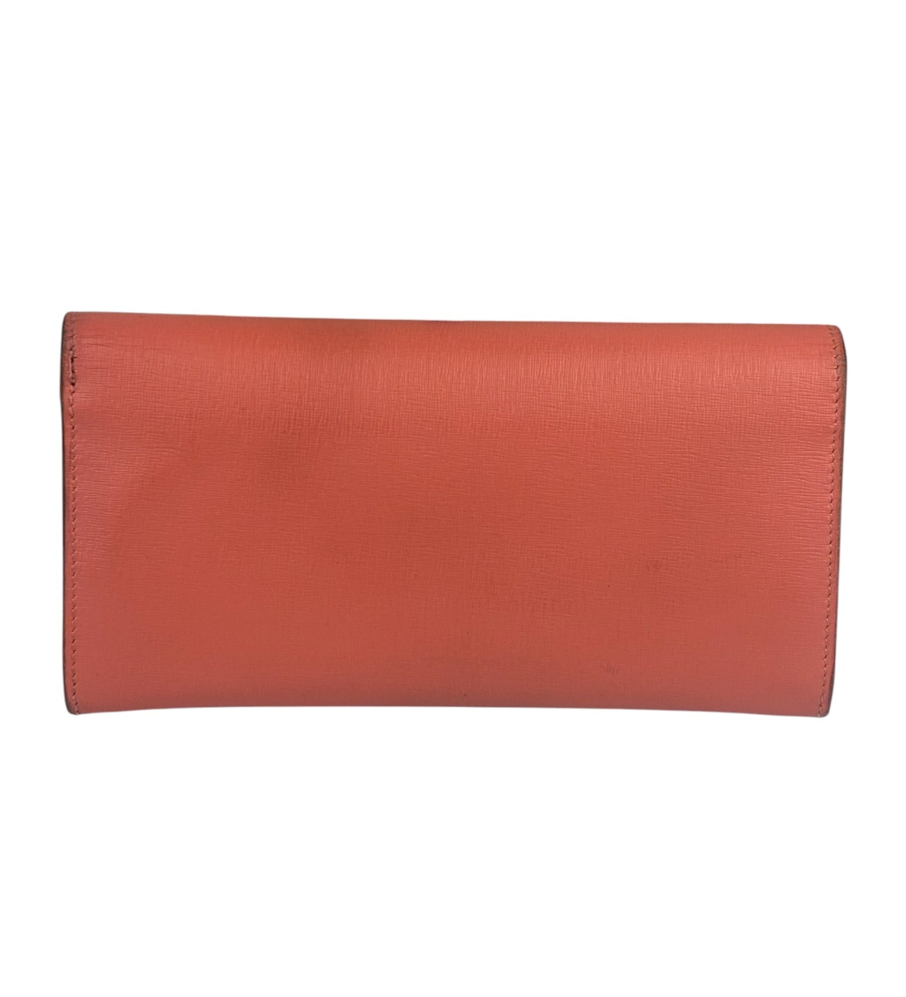 Balenciaga Salmon Pink Leather Essential Money Flap Wallet