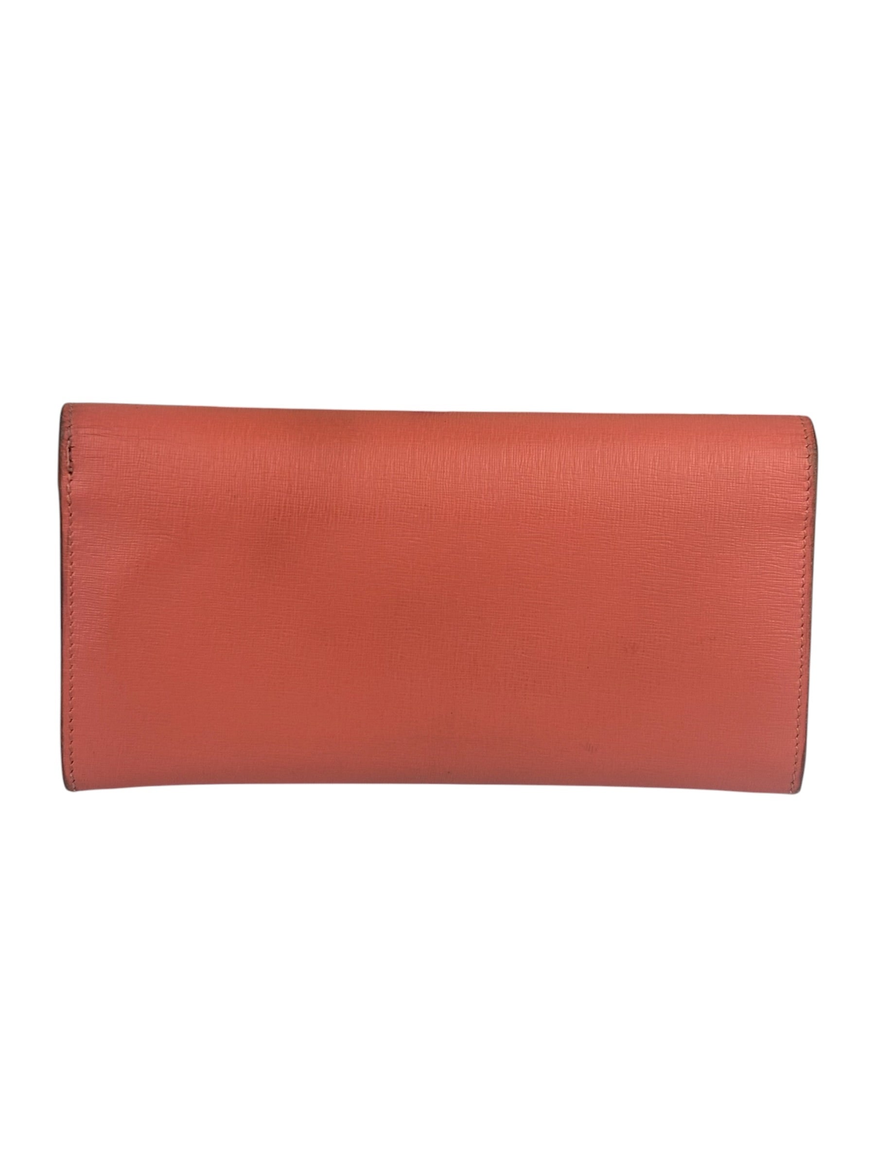 Balenciaga Salmon Pink Leather Essential Money Flap Wallet