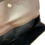 Balenciaga Vintage Brown Canvas Logo Long Wallet
