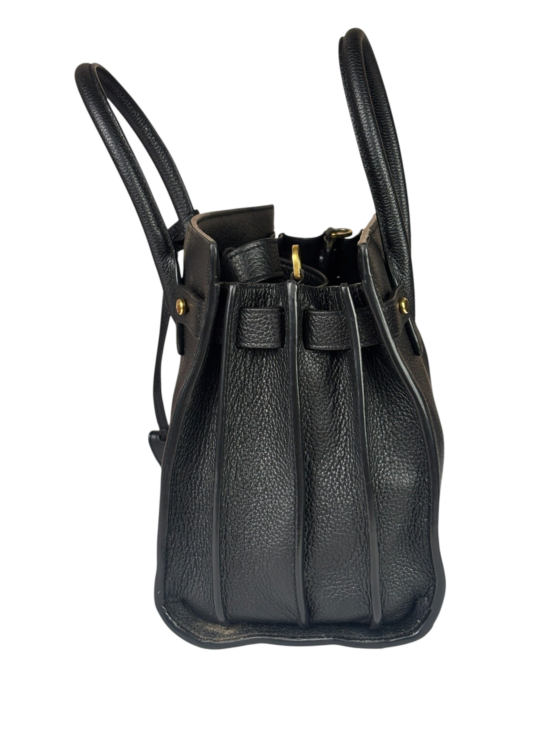 Yves Saint Laurent Black Grained Leather Sac De Jour Two-Way Bag
