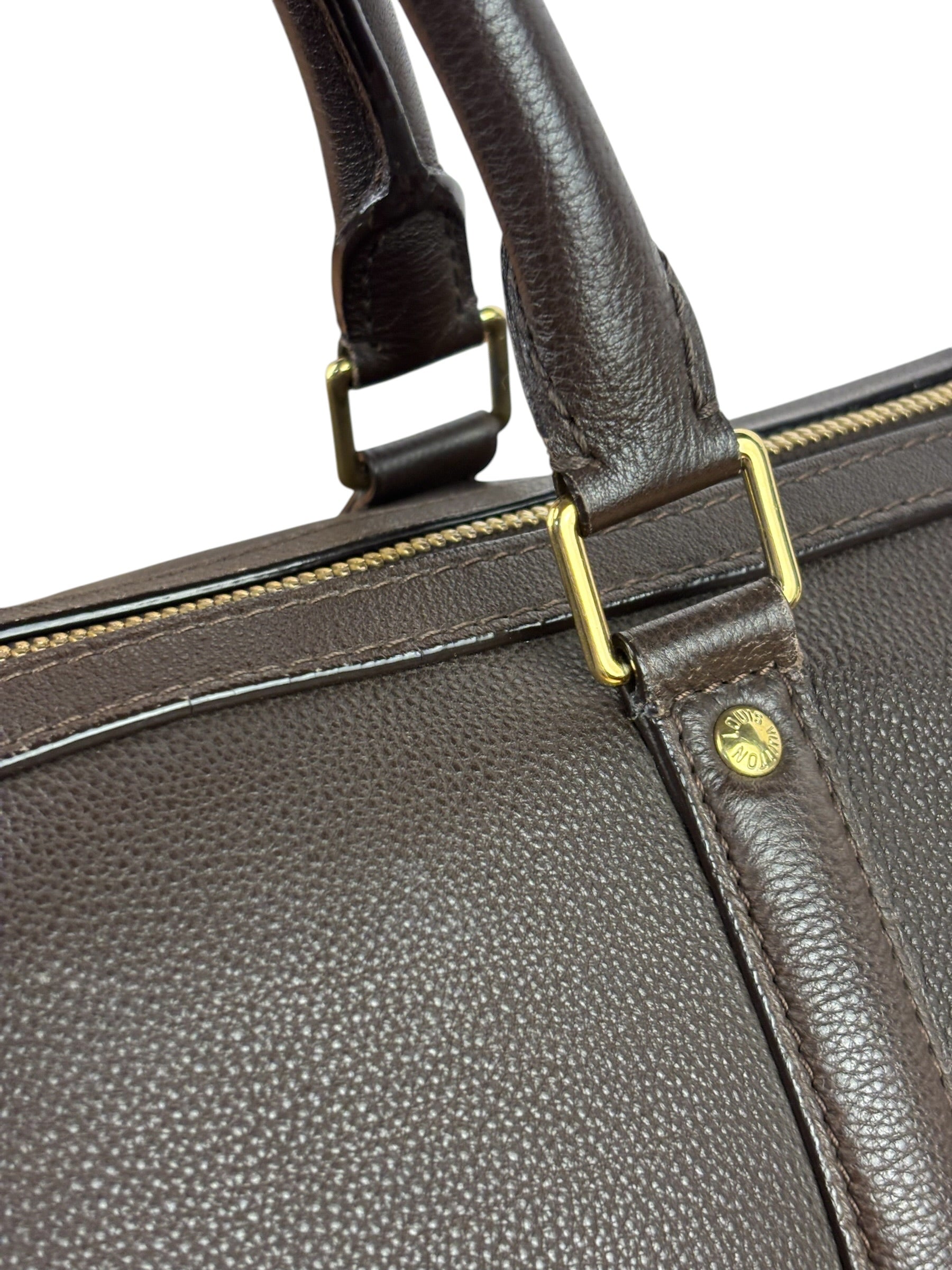 Louis Vuitton Chocolate Calfskin Sofia Coppola Duffel Bag