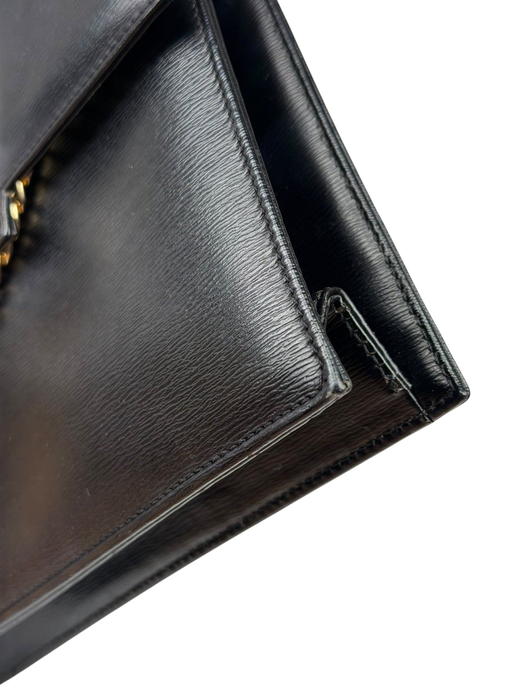 Christian Dior Black Leather Flap Bag Replacement Chain