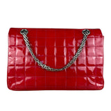 Chanel Red Patent Chocolate Bar Chain Flap Bag 2000