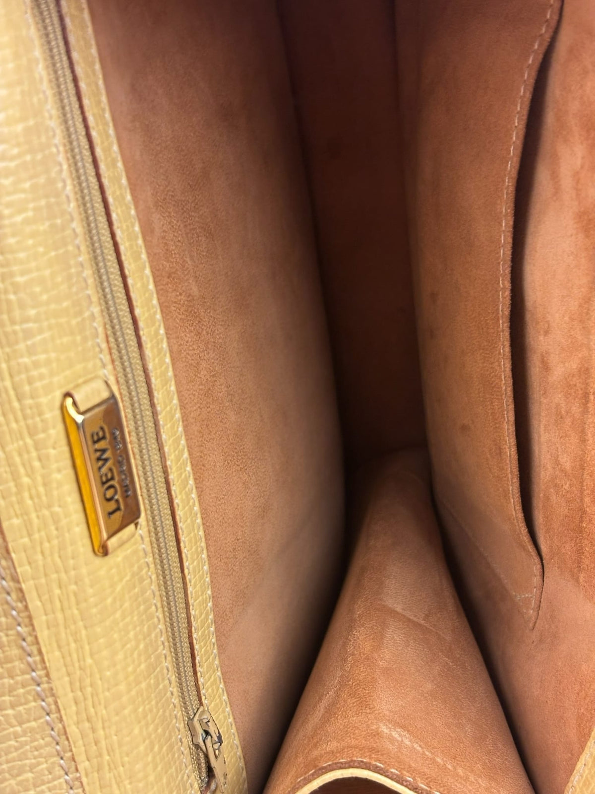 Loewe Muted Yellow Barcelona Two-Way Bag