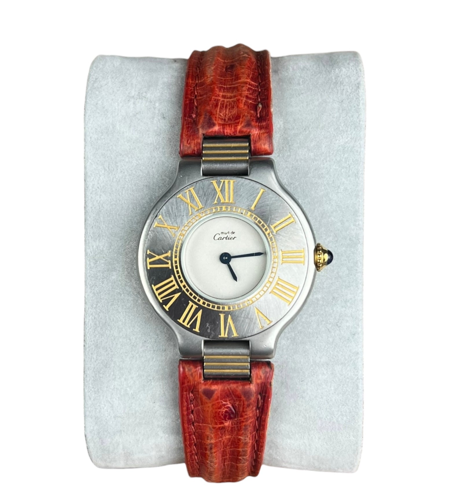 Cartier Must De 21 Red Leather Strap