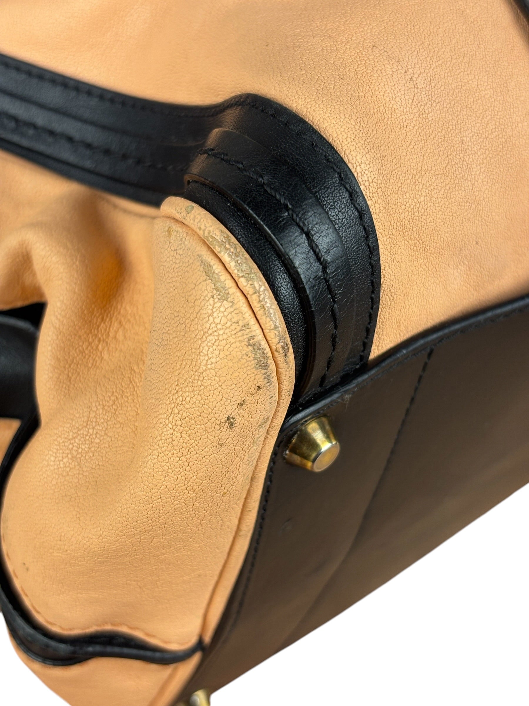 Chloe Nude Pink/Black Alice Satchel Shoulder Bag