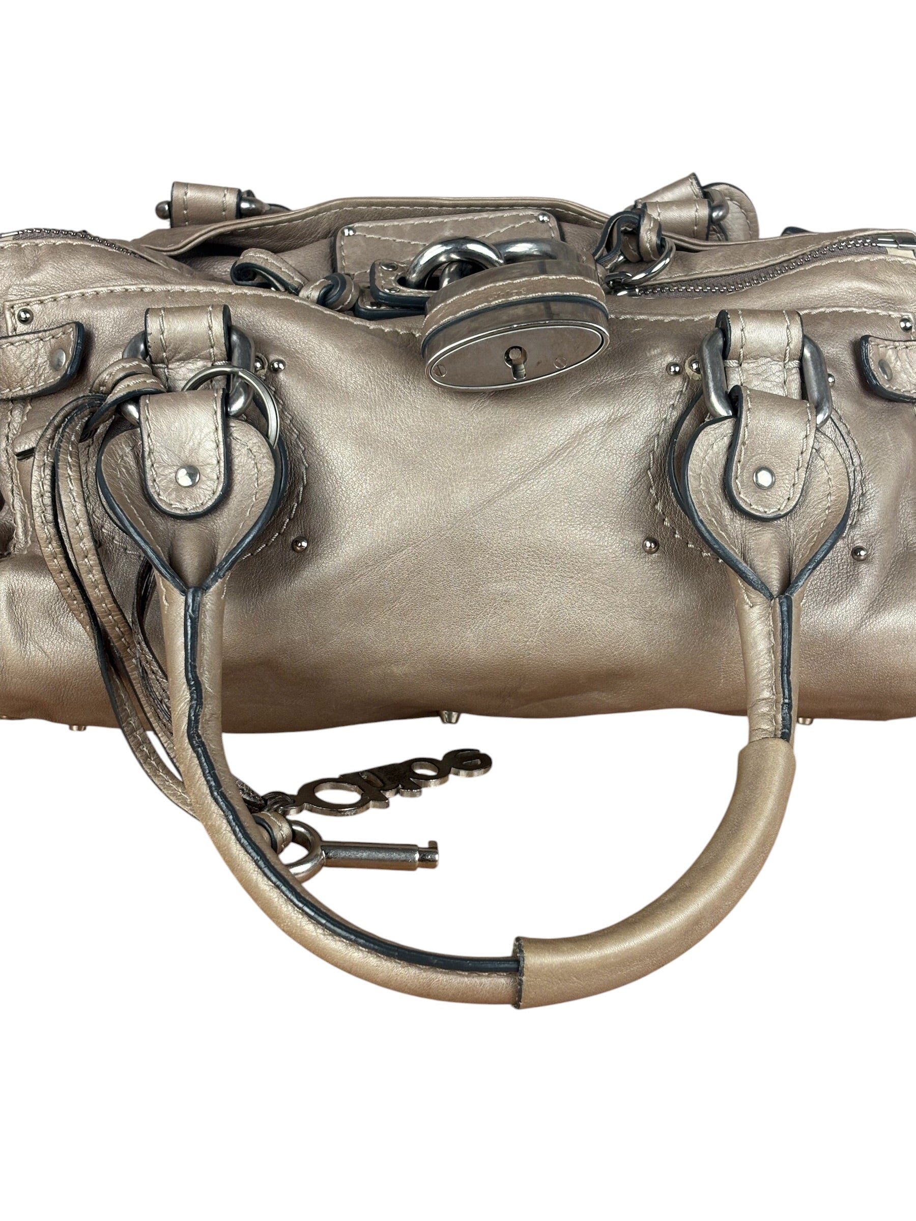 Chloe Vintage Metalic Gold Paddington Handbag