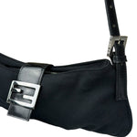 Fendi Black Nylon Mamma Baguette Shoulder Bag
