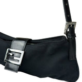 Fendi Black Nylon Mamma Baguette Shoulder Bag